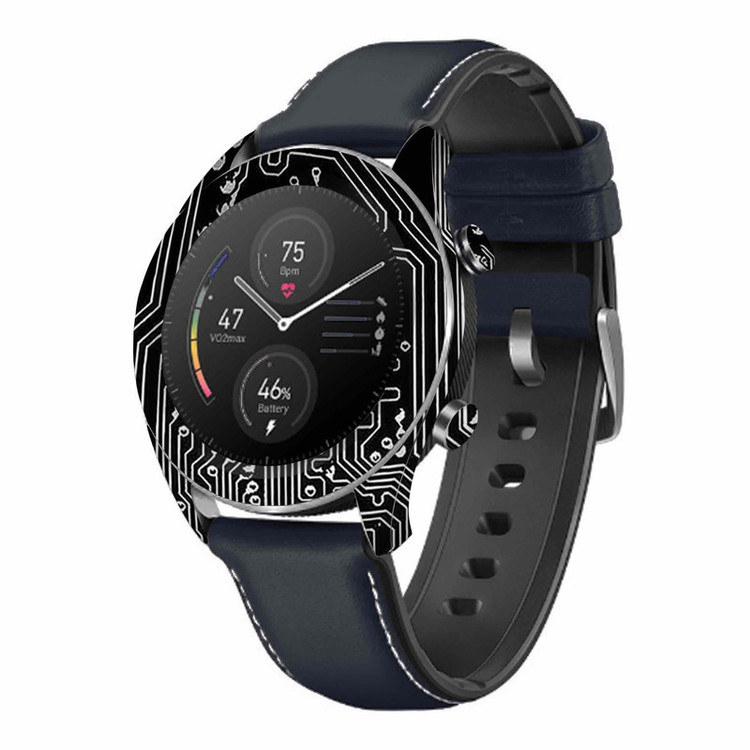 برچسب ماهوت طرح Black-Printed-Circuit-Board مناسب برای ساعت هوشمند آنر watch magic