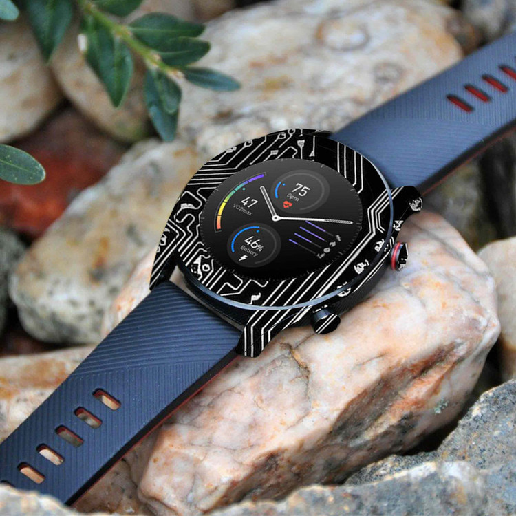 برچسب ماهوت طرح Black-Printed-Circuit-Board مناسب برای ساعت هوشمند آنر watch magic