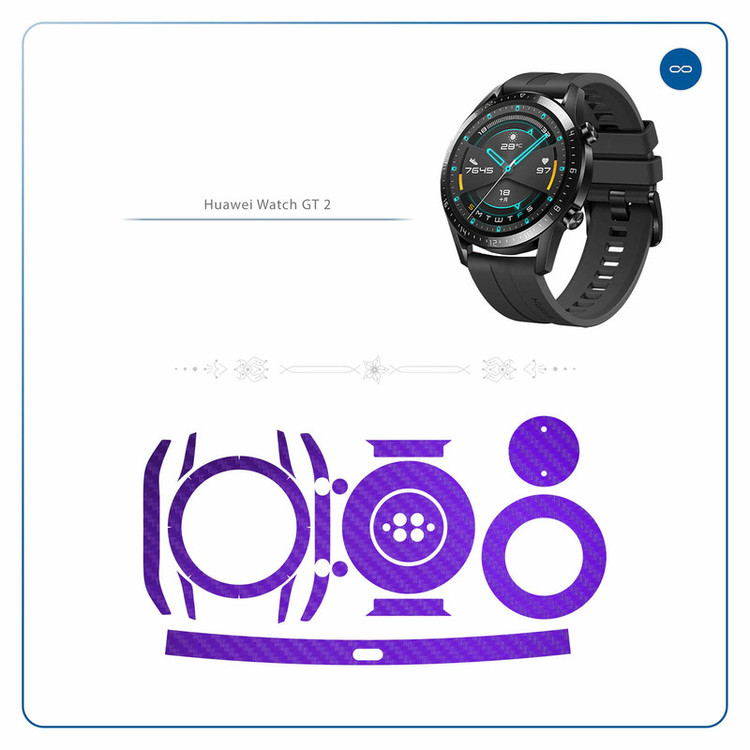 برچسب ماهوت طرح Purple-Fiber مناسب برای ساعت هوشمند هوآوی Watch GT2
