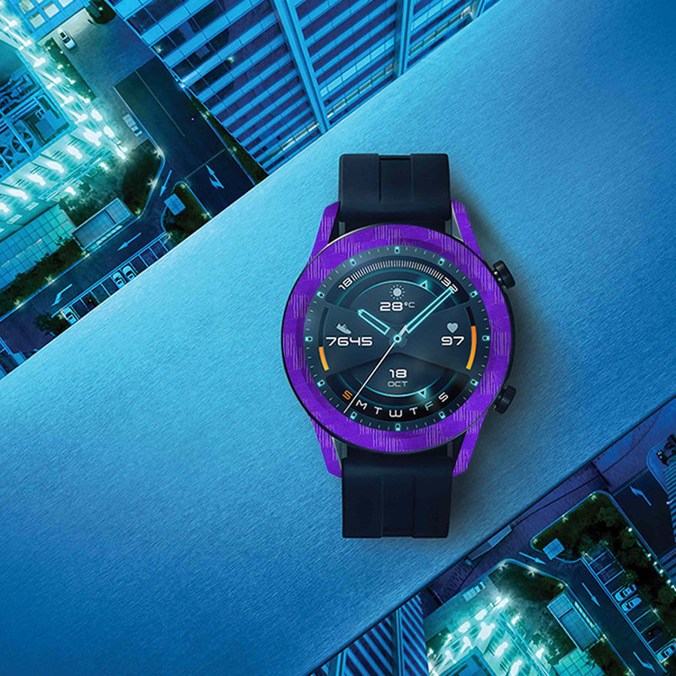 برچسب ماهوت طرح Purple-Fiber مناسب برای ساعت هوشمند هوآوی Watch GT2