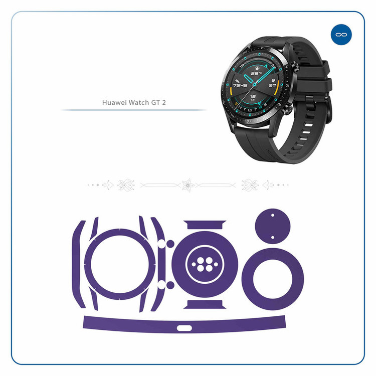 برچسب ماهوت طرح Matte-BlueBerry مناسب برای ساعت هوشمند هوآوی Watch GT2
