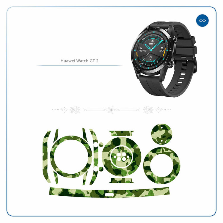 برچسب ماهوت طرح Army-Green-2 مناسب برای ساعت هوشمند هوآوی Watch GT2