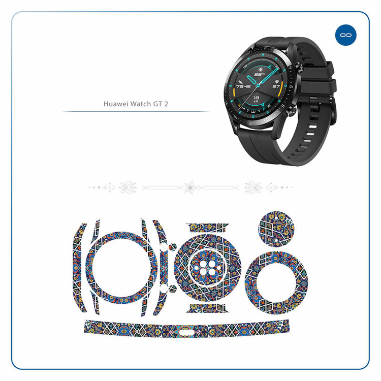 برچسب ماهوت طرح Iran-Tile6 مناسب برای ساعت هوشمند هوآوی Watch GT2