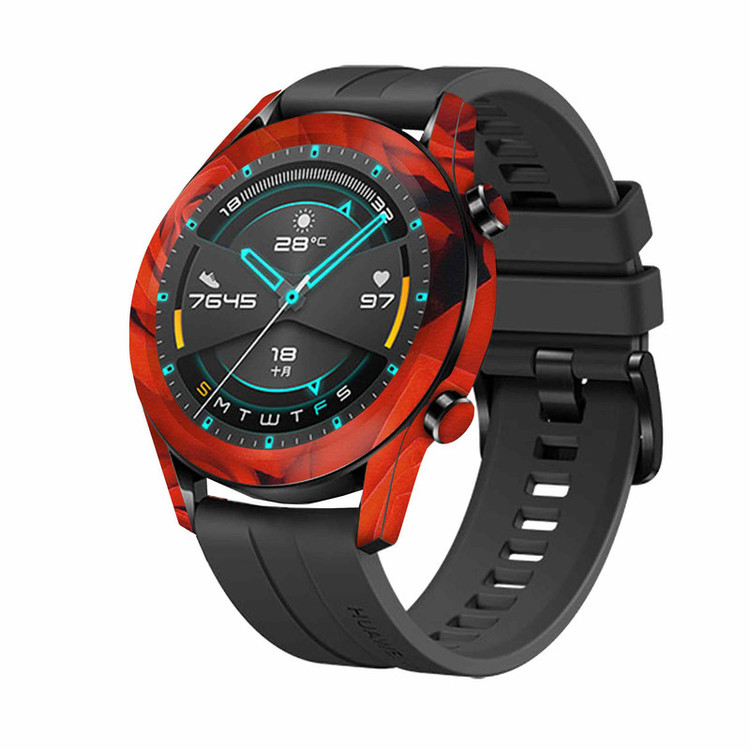 برچسب ماهوت طرح Red-Flower مناسب برای ساعت هوشمند هوآوی Watch GT2