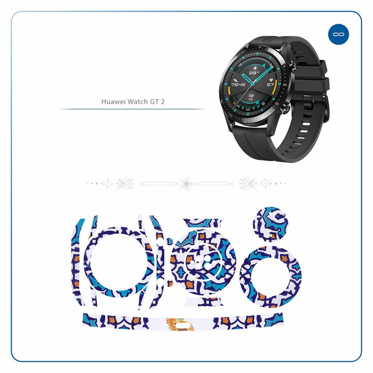 برچسب ماهوت طرح Homa-Tile مناسب برای ساعت هوشمند هوآوی Watch GT2