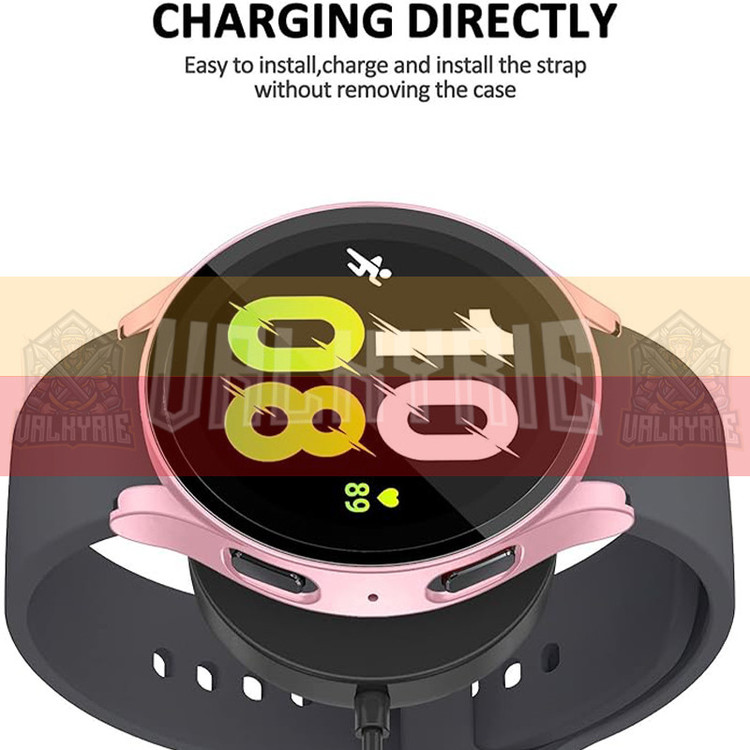 کاور والکری مدل Cover With Glass مناسب برای ساعت هوشمند سامسونگ Galaxy Watch 4 40mm به همراه محافظ صفحه نمایش