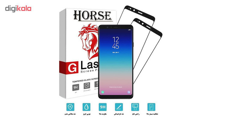 محافظ صفحه نمایش 5D هورس مدل FAG مناسب برای گوشی موبایل سامسونگ Galaxy A8 Star / A9 Star بسته دو عددی