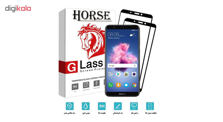 محافظ صفحه نمایش 5D هورس مدل FAG مناسب برای گوشی موبایل هوآوی P Smart / Enjoy 7S بسته دو عددی