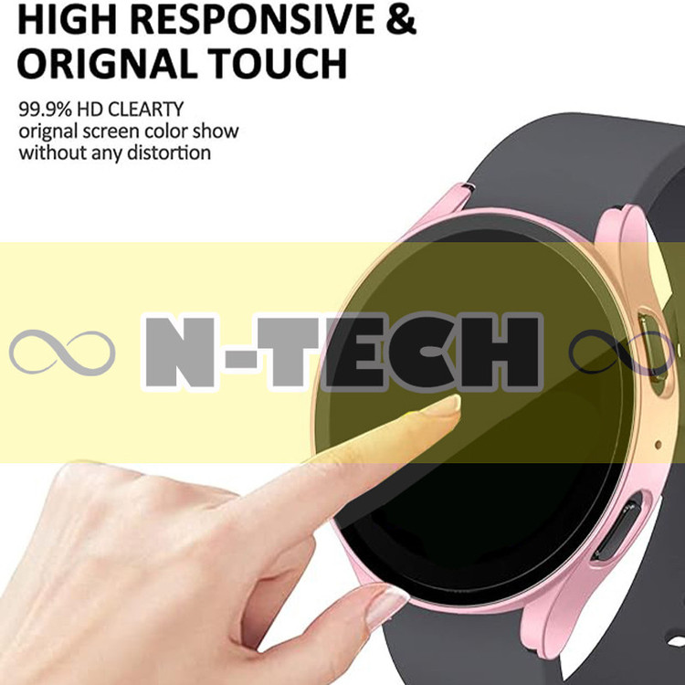 کاور انتک مدل Tempered-N مناسب برای ساعت هوشمند سامسونگ Galaxy Watch 4 44mm به همراه محافظ صفحه نمایش