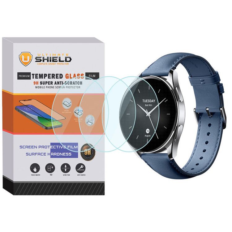 محافظ صفحه نمایش شیشه ای آلتیمیت شیلد مدل SH-UL مناسب برای ساعت هوشمند شیائومی Watch S2 42mm بسته سه عددی