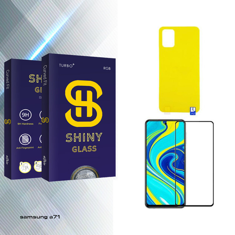 محافظ صفحه نمایش آتوچبو مدل Shiny مناسب برای گوشی موبایل سامسونگ Galaxy A71 به همراه محافظ پشت گوشی