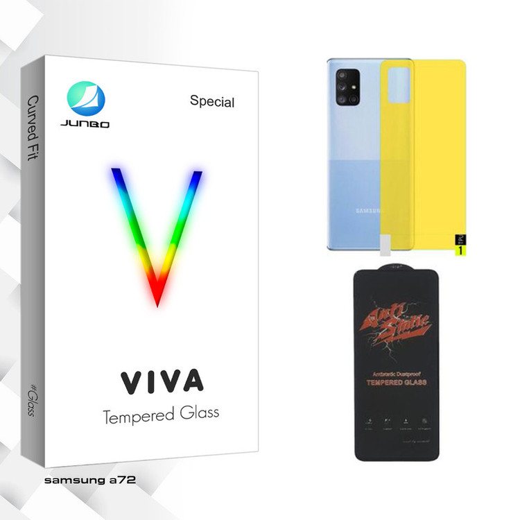 محافظ صفحه نمایش جانبو مدل Viva ANTI-STATIC مناسب برای گوشی موبایل سامسونگ GALAXY A72 به همراه محافظ پشت گوشی
