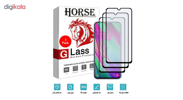 محافظ صفحه نمایش مات هورس مدل MSC مناسب برای گوشی موبایل سامسونگ Galaxy A40 بسته سه عددی