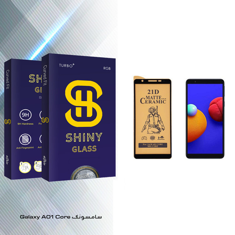 محافظ صفحه نمایش سرامیکی آتوچبو مدل Shiny Glass مناسب برای گوشی موبایل سامسونگ Galaxy A01 Core