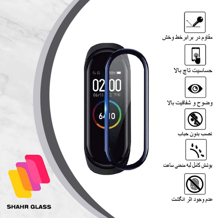 محافظ صفحه نمایش نانو شهر گلس مدل PMSR مناسب برای مچ بند هوشمند شیائومی Mi Band 6