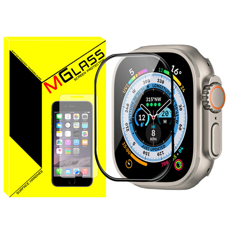 محافظ صفحه نمایش شیشهای امگلس مدل SH-FULL-MG مناسب برای ساعت هوشمند ویرفیت BML Ultra max