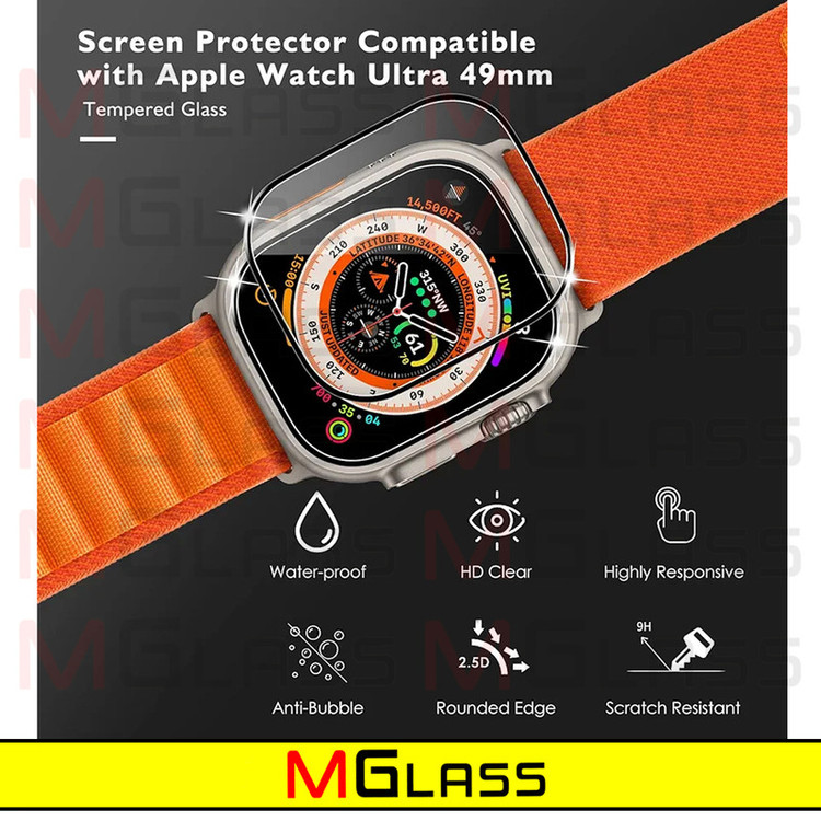محافظ صفحه نمایش شیشهای امگلس مدل SH-FULL-MG مناسب برای ساعت هوشمند ویرفیت BML Ultra max