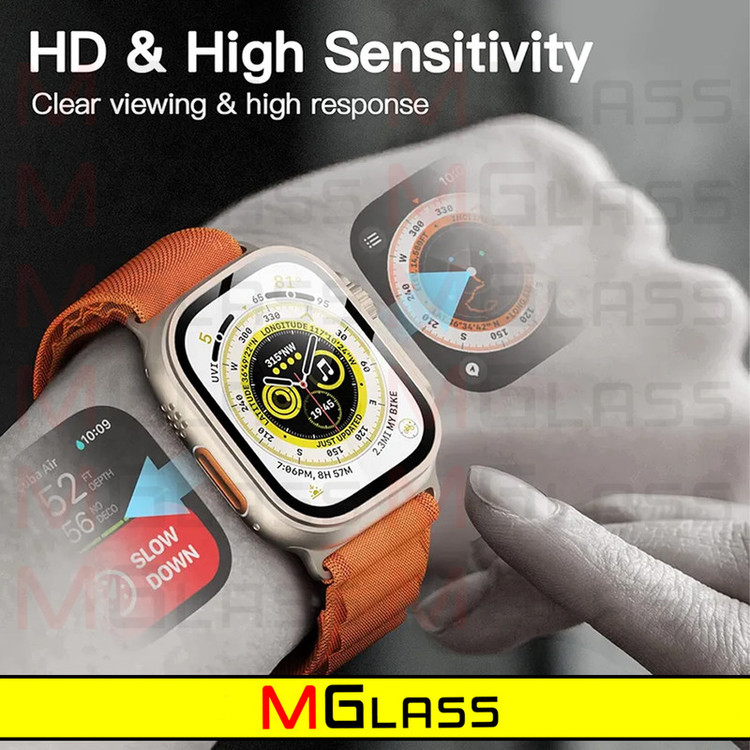 محافظ صفحه نمایش شیشهای امگلس مدل SH-FULL-MG مناسب برای ساعت هوشمند ویرفیت S8 Ultra max بسته سه عددی
