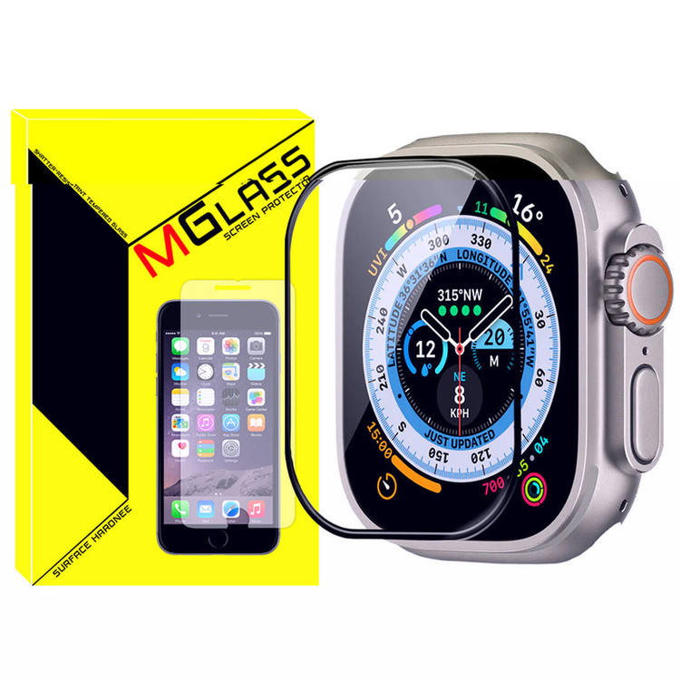 محافظ صفحه نمایش شیشهای امگلس مدل SH-FULL-MG مناسب برای ساعت هوشمند ویرفیت HK8 pro max / HK9 ultra 2 / T900 Ultra