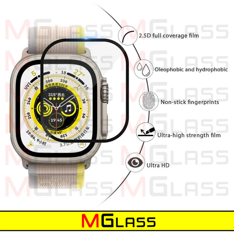 محافظ صفحه نمایش شیشهای امگلس مدل SH-FULL-MG مناسب برای ساعت هوشمند ویرفیت HK8 pro max / HK9 ultra 2 / T900 Ultra