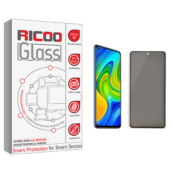 محافظ صفحه نمایش حریم شخصی ریکوو مدل +HD مناسب برای گوشی موبایل شیائومی Redmi Note 9s