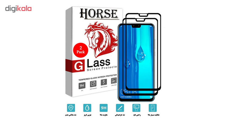 محافظ صفحه نمایش 5D هورس مدل FAG مناسب برای گوشی موبایل هوآوی Enjoy 9 Plus بسته دو عددی