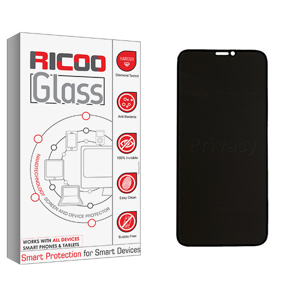 محافظ صفحه نمایش حریم شخصی ریکوو مدل +HD مناسب برای گوشی موبایل اپل iPhone 11 Pro