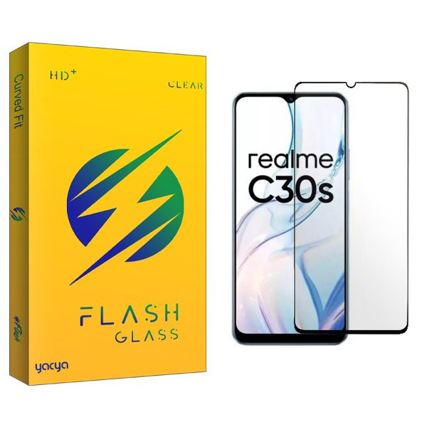 محافظ صفحه نمایش شیشه ای یاکیا مدل Yac مناسب برای گوشی موبایل ریلمی C30s
