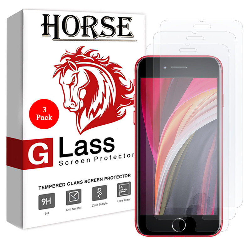 محافظ صفحه نمایش هورس مدل UCC مناسب برای گوشی موبایل اپل iPhone SE 2020 بسته سه عددی