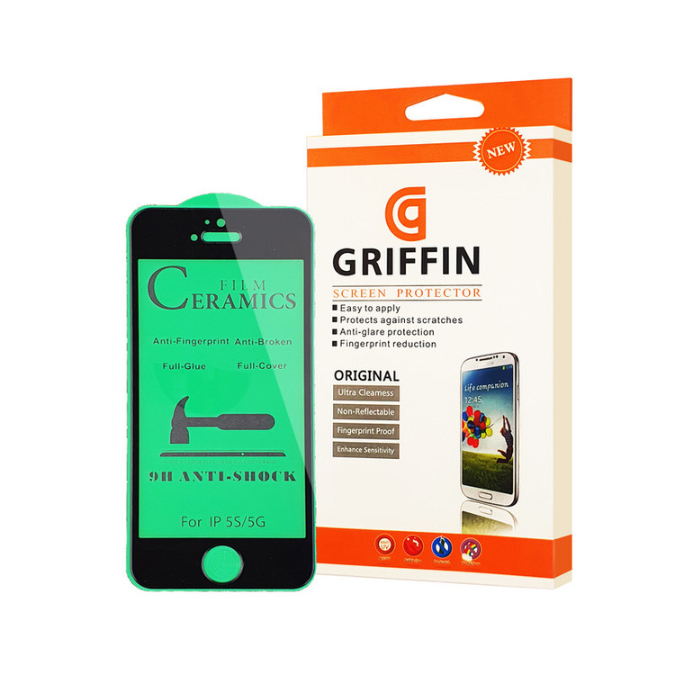 محافظ صفحه نمایش سرامیکی گریفین مدل FLCRG GN st مناسب برای گوشی موبایل اپل iPhone 5