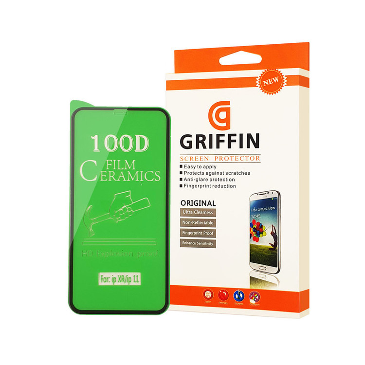 محافظ صفحه نمایش سرامیکی گریفین مدل FLCRG GN st مناسب برای گوشی موبایل اپل iPhone XR