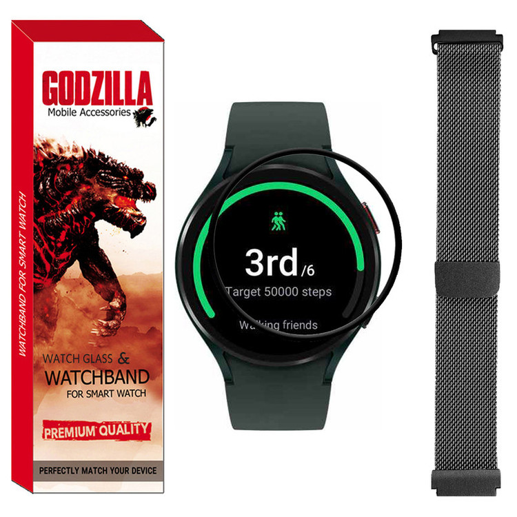 محافظ صفحه نمایش گودزیلا مدل GS-MLS مناسب برای ساعت هوشمند سامسونگ Watch 4 44mm به همراه بند