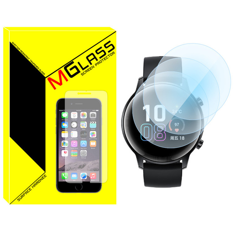 محافظ صفحه نمایش شیشهای ام گلس مدل SH-MG مناسب برای ساعت هوشمند آنر Magic 2 42mm بسته سه عددی