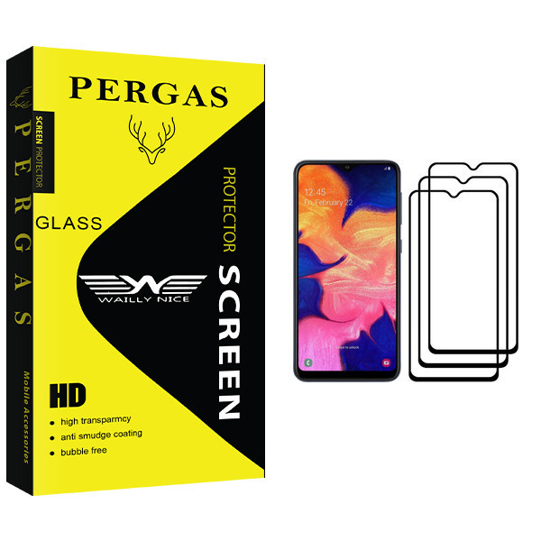 محافظ صفحه نمایش وایلی نایس مدل Pergas Glass مناسب برای گوشی موبایل سامسونگ Galaxy A10 بسته سه عددی