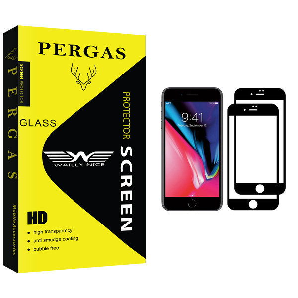 محافظ صفحه نمایش وایلی نایس مدل Pergas Glass مناسب برای گوشی موبایل اپل iPhone 7 بسته دو عددی