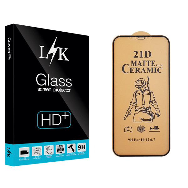 محافظ صفحه نمایش سرامیکی ال کی مدل +LITE مناسب برای گوشی موبایل اپل iPhone 12pro max