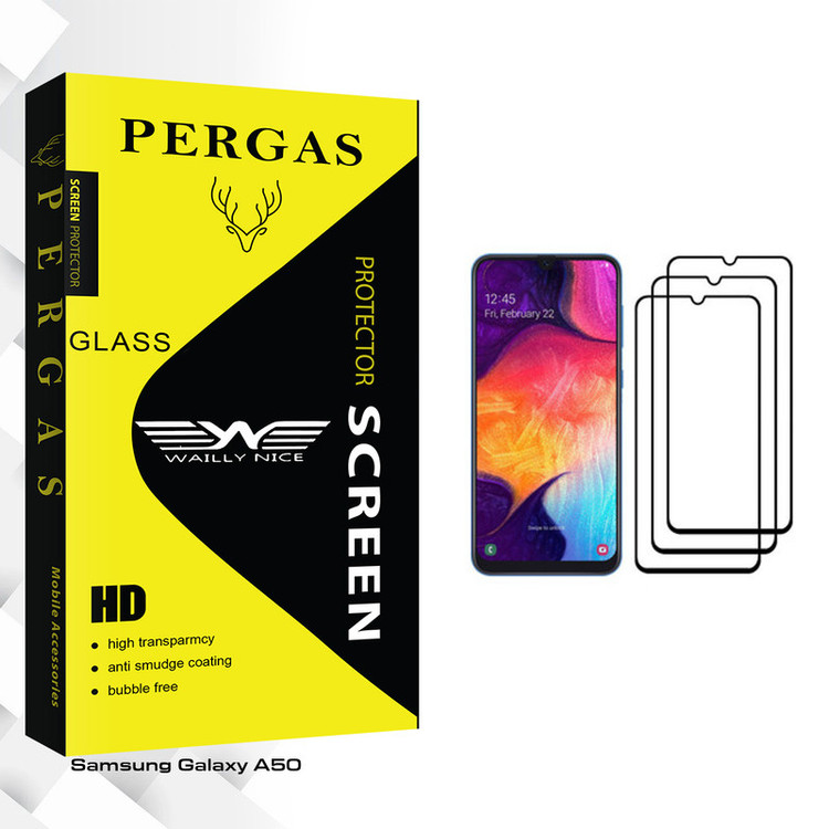 محافظ صفحه نمایش وایلی نایس مدل Pergas Glass مناسب برای گوشی موبایل سامسونگ Galaxy A50 بسته سه عددی