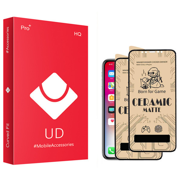 محافظ صفحه نمایش سرامیکی مات یو دی مدل HQ مناسب برای گوشی موبایل اپل Iphone 12 بسته دو عددی