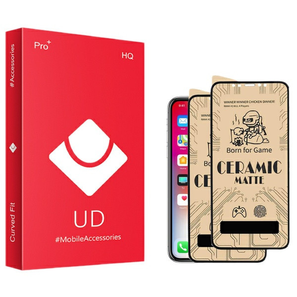 محافظ صفحه نمایش سرامیکی یو دی مدل HQ مناسب برای گوشی موبایل اپل Iphone 11 Pro Max بسته دو عددی