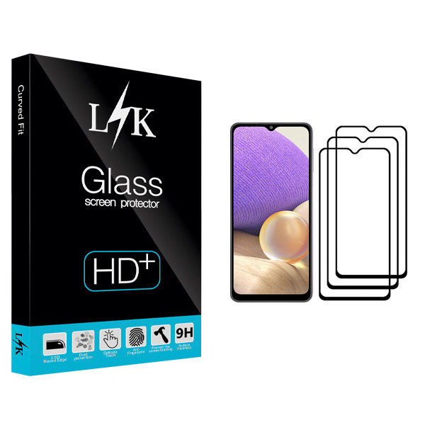 محافظ صفحه نمایش ال کی مدل +LITE مناسب برای گوشی موبایل سامسونگ Galaxy A32 بسته سه عددی