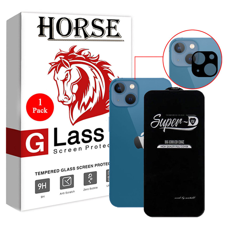 محافظ لنز دوربین هورس مدل 2SFA مناسب برای گوشی موبایل اپل iPhone 13 به همراه محافظ صفحه نمایش