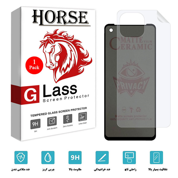 محافظ صفحه نمایش هورس مدل 2CPN مناسب برای گوشی موبایل شیائومی Mi 11 Lite 5G به همراه محافظ پشت گوشی
