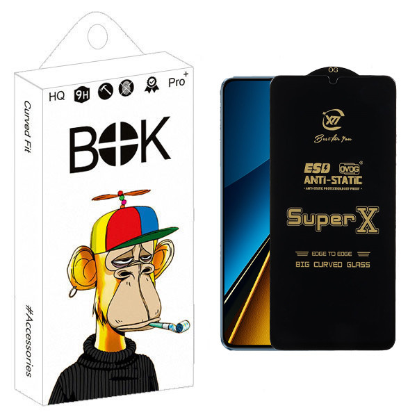 محافظ صفحه نمایش بوک مدل SuperX Pro مناسب برای گوشی موبایل شیائومی POCO M5/X5/X6/RM10 5G/10A/20A/A15s/Sam A9/SAM A03/A13 4G/5G/A23 4G/5G/F23 5G/M13 5G/23/32 5G/M33 5G/A32 5G/A12/F12/F13