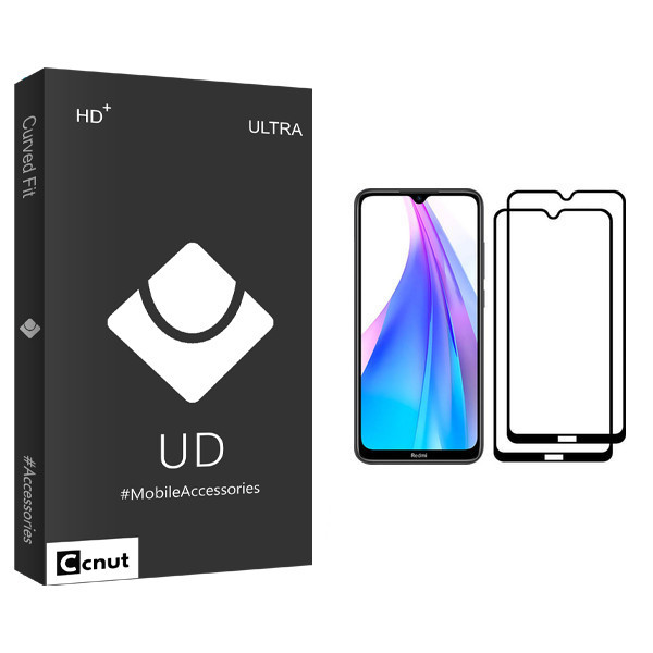 محافظ صفحه نمایش کوکونات مدل UD Black مناسب برای گوشی موبایل شیائومی Redmi Note 8T بسته دو عددی