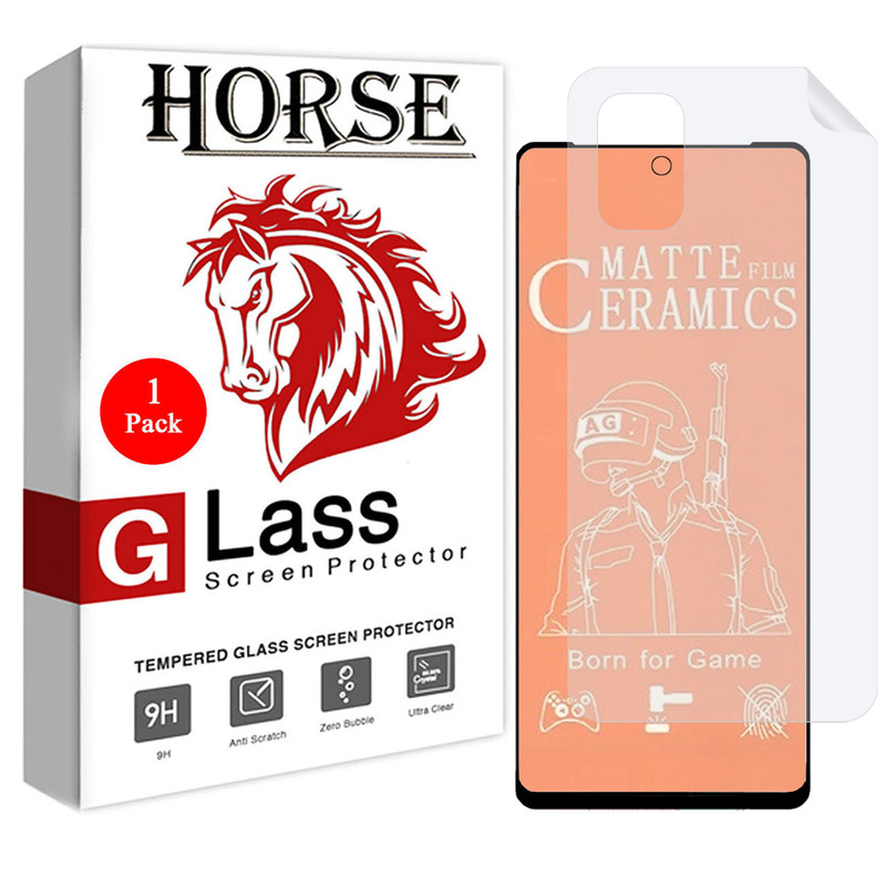 محافظ صفحه نمایش مات هورس مدل 2CMN مناسب برای گوشی موبایل شیائومی Poco M3 Pro 5G  به همراه محافظ پشت گوشی