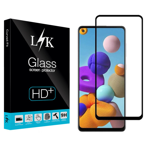 محافظ صفحه نمایش سرامیکی ال کی مدل Hard glass مناسب برای گوشی موبایل سامسونگ Galaxy A21