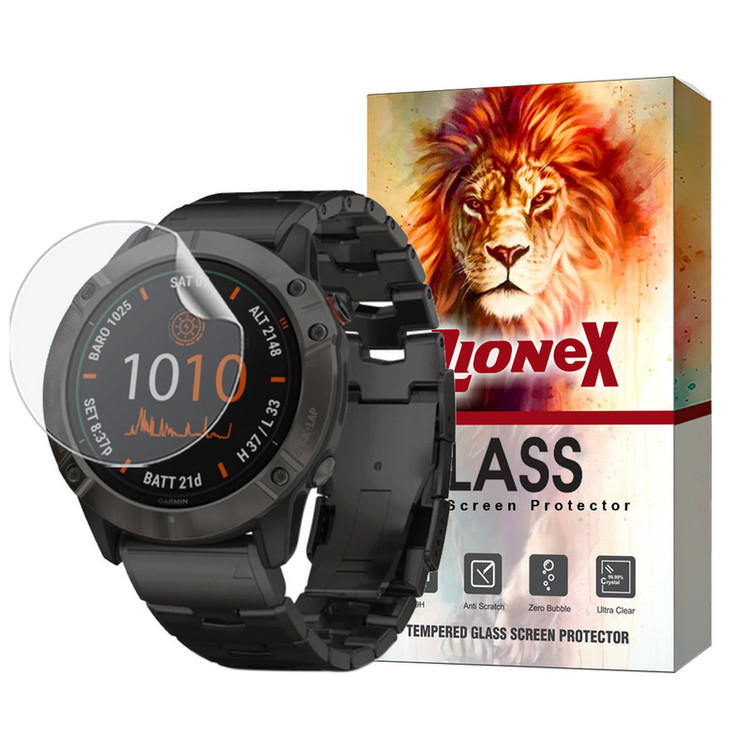 محافظ صفحه نمایش هیدروژل لایونکس مدل MTBWL مناسب برای ساعت هوشمند گارمین FENIX 6X SAPPHIRE
