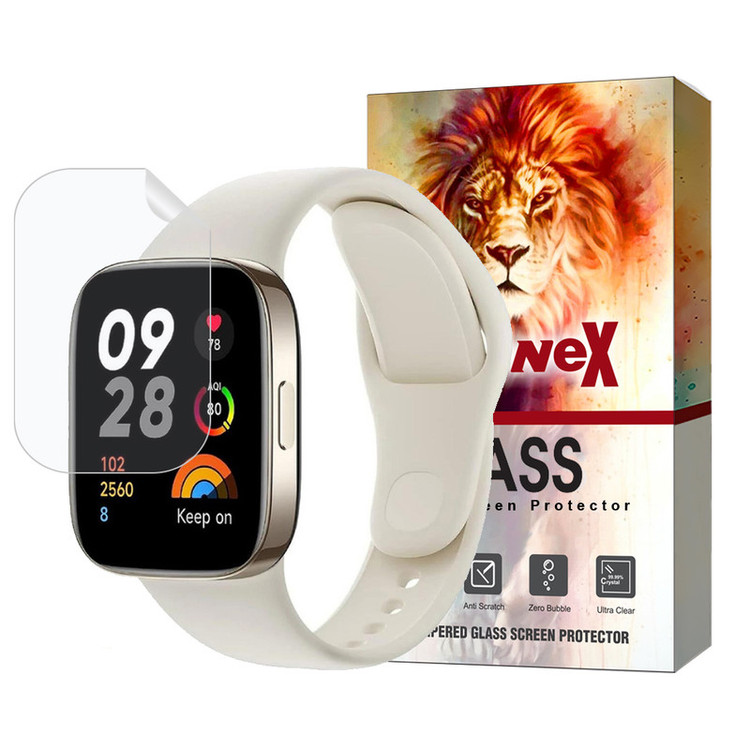 محافظ صفحه نمایش هیدروژل لایونکس مدل MTBWL مناسب برای ساعت هوشمند شیائومی Redmi Watch 3