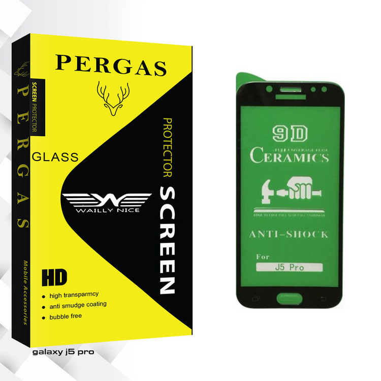 محافظ صفحه نمایش سرامیکی وایلی نایس مدل Pergas Glass مناسب برای گوشی موبایل سامسونگ galaxy j5 progalaxy j5 pro