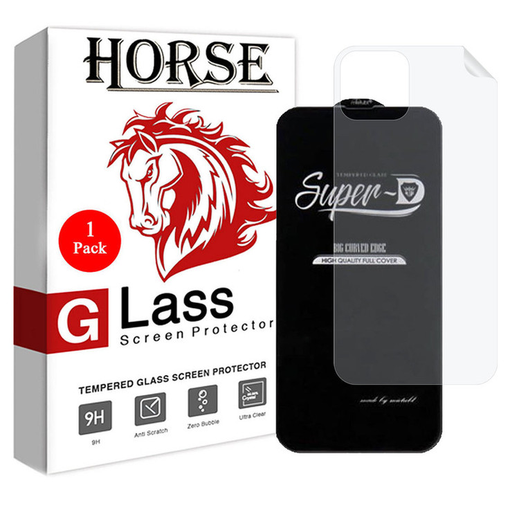 محافظ صفحه نمایش هورس مدل 2SN-Glass مناسب برای گوشی موبایل اپل iPhone 13 Pro به همراه محافظ پشت گوشی